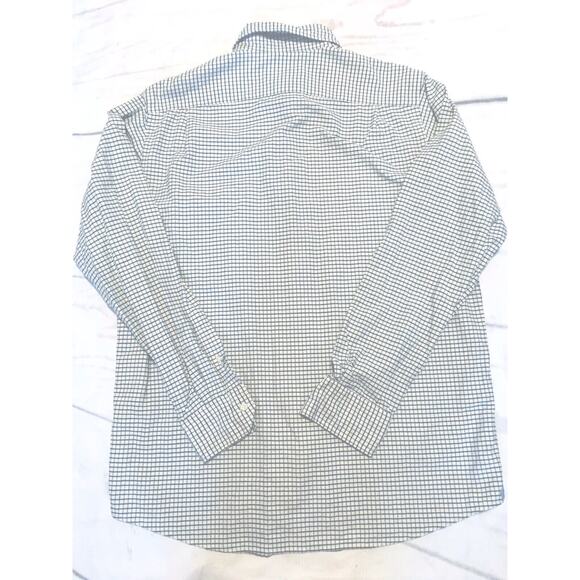 Daniel Cremieux Long Sleeve Shirt Check White Blue Green Men’s Sz LT Classiccore - Picture 2 of 5